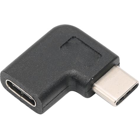 Adaptateur USB C mâle vers femelle double face 90 degrés, rallonge Type C pour ordinateurs portables, tablettes, smartphones (1/5)