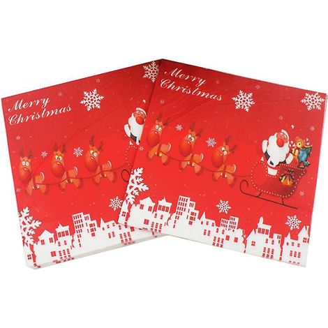 lot De 40 Serviettes En Papier Colores-serviettes De Table Cow-serviettes De Table Colores De Nol, Dcoration De Table, Runion De Famille (1/5)