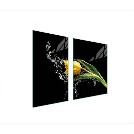 ASSIETTE EN VERRE et PLANCHE À DÉCOUPER 100x52 TULIPE (1/5)