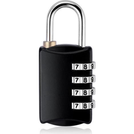 1 paquet de cadenas à combinaison à 4 chiffres, petit cadenas à combinaison, serrure numérique, serrure à combinaison étanche (1/5)