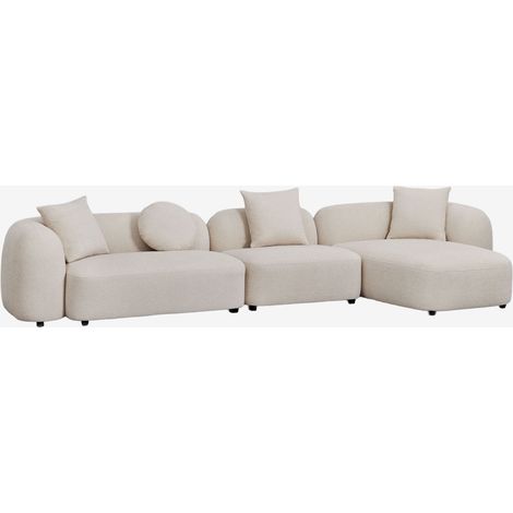Canapé modulaire avec méridienne droite en 3 pièces en chenille Coco SKLUM (1/5)