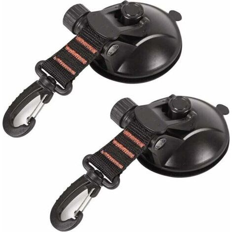Ancre à Ventouse,2 Pièces Ventouse Carrosserie,Crochet de Fixation de Ventouse Auvent à Ventouse,Ventouses d'ancrage,Ventouse Voiture Crochet,pour Auvent Latéral de Voiture,Camping,Bagages（oran (1/4)