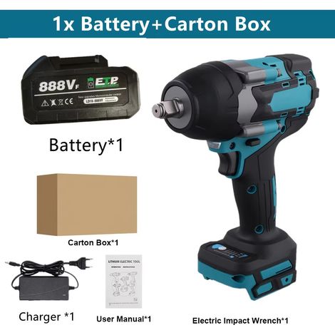 Clé à chocs 1/2" – 1800 Nm – Sans fil – Pour Makita 18V – 1 batterie incluse (1/5)