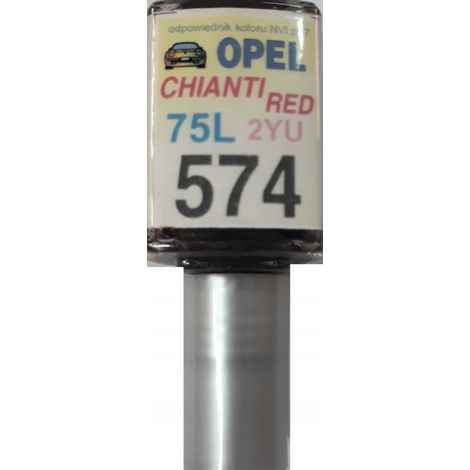 Peinture de retouche rouge Chianti pour Opel 574 75L 2YU, pour rayures, 10 ml. (1/5)