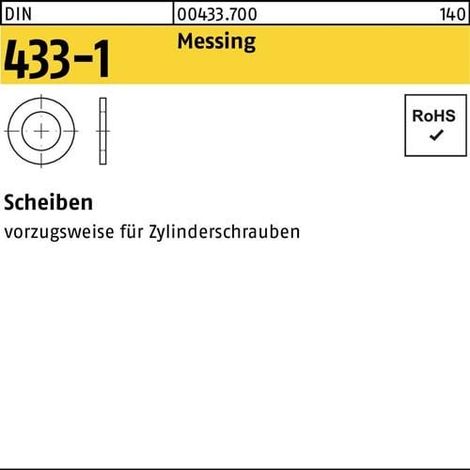 Scheibe DIN 433-1 2,7x 5x0,5 Messing 5000 Stück