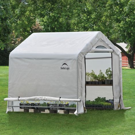 ShelterLogic Foliengewächshaus 180 x 180 cm weiß 3,24 m² (1/3)