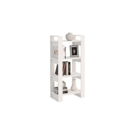 Bibliothèque-Séparateur de pièce Blanc 60x35x125 Bois massif (1/5)