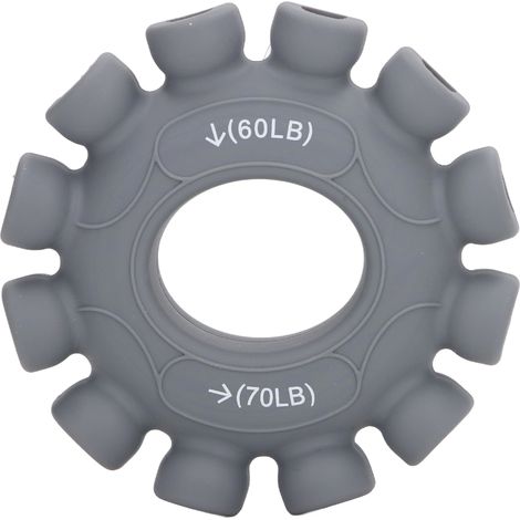 Anneau de renforcement de préhension en silicone pour exercices de doigts et avant-bras, entraînement escalade et musculation, gris (60-70LB) (1/5)