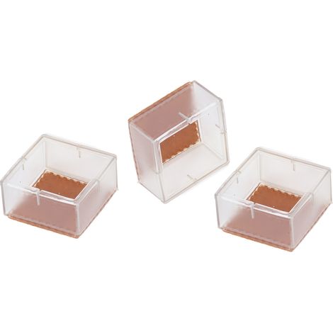 16 Protections Silicone Anti-Dérapant pour Pieds de Meubles, Couvre-Pied Transparent Épais pour Chaise et Table