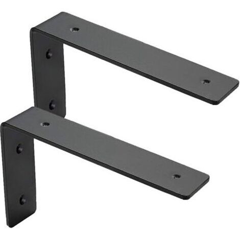 Lot de 2 Equerre Etagere Murale, Supports Pour étagères Lourdes Industrielles, Equerre Charge Lourde, Supports en L, 5 mm d'épaisseur avec Vis (15 cm X 15 cm) (1/4)