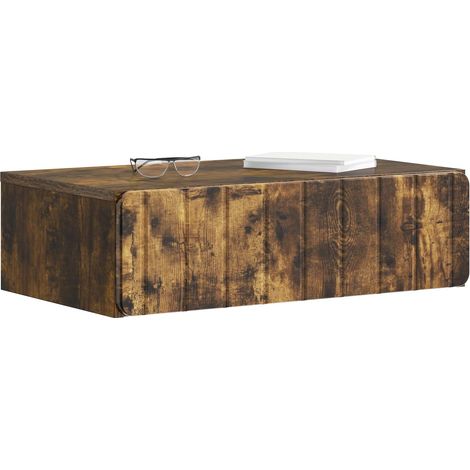 Maison Exclusive - Tavolino da Parete Laterale Rovere Fumo 59 x 34,5 x 17 cm