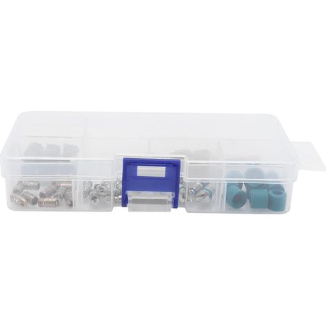Outil de Retrait de Noyau de Valve de Climatiseur, Kit de Joints de Réparation A C pour l'entretien des Fuites de Réfrigérant R410 R22 R134a 46 Pièces (1/5)