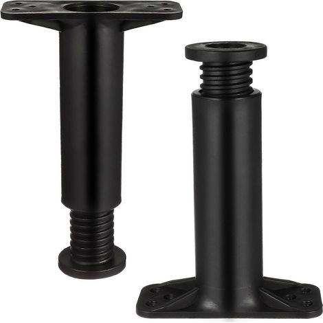 2 pieds de support centraux de lit à hauteur réglable (plage de réglage de 13 à 22 cm)-13.00X10.00X4.00CM-Black (1/3)