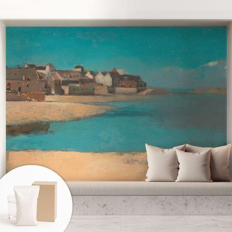 Newroom Tapete Dekorative Vliestapete mit Kleber Modern für Wohnzimmer Schlafzimmer Ruhiges Dorf 208x146 cm (1/5)
