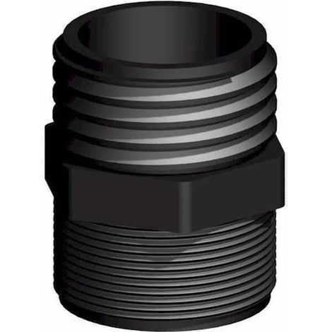 Raccord gaz mâle 2" S60x6 vers mâle 2" Pas Gaz – Polypropylène renforcé 30% fibre de verre – Rigidité élevée pour fluides industriels – CPP