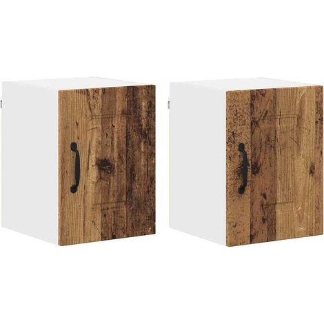 Meuble mural de cuisine,Armoire de cuisine 2 pcs Bois Ancien 30 x 31 x 40 cm CFW64440 (1/5)