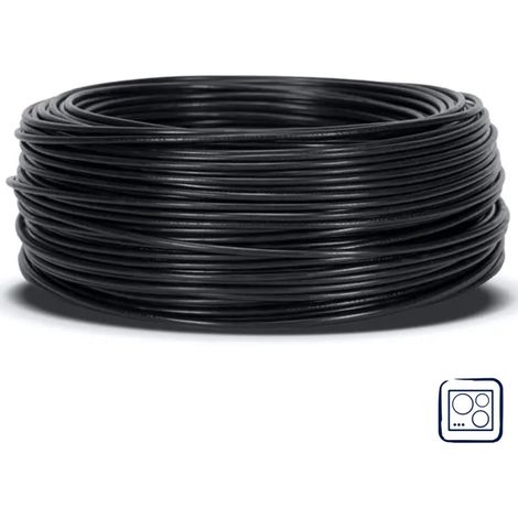 Halogenfreies Elektrokabel 4 mm² Schwarz 100 m PVC-Draht H07Z1-K Kabel für Haushaltsgeräte (1/5)
