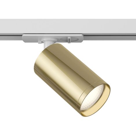 Faretto Per Binario Moderno Focus S Alluminio Oro E Bianco 1 Luce