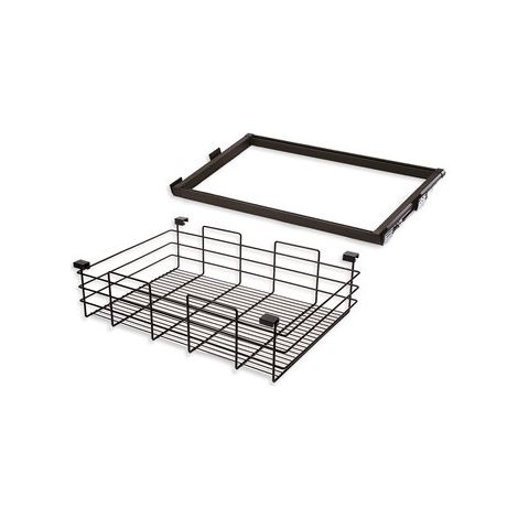 Kit panier en fil et cadre coulissant armoires Moka fermeture souple réglable module 900mm Acier et Aluminium Moka EMUCA 7087813 (1/5)