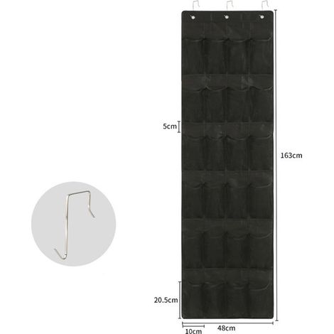 Borsa porta scarpe da appendere，Organizzatore per scarpe，24 scomparti，Porta scarpe da porta，Scarpiera di alta qualità (1/4)