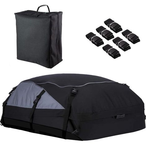 Coffre de toit, sac de toit, sac de transport, porte-bagages de toit, sac de toit imperméable et pliable pour voiture, coffre de toit imperméable pour voiture, sans porte-bagages, transport de bagages (1/5)