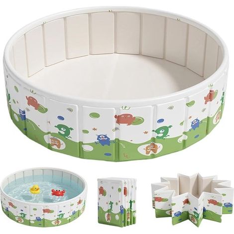 Piscina para perros - Piscina portátil - Para exteriores - Estructura resistente a los arañazos - 90x45x45 cm - Azul (1/5)