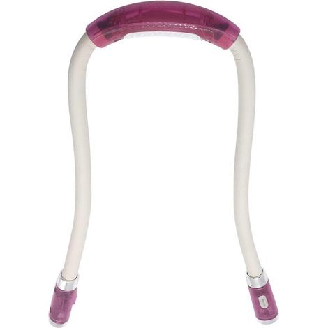 Lampe de lecture suspendue pour le cou (rose) - Mains libres - Flexible, légère et confortable (1/5)