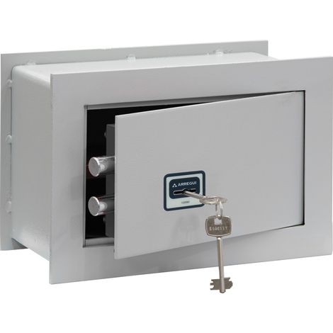 ARREGUI Ideal 5 271311 Caja fuerte de empotrar a pared con cerradura de llave, Caja de Seguridad para casa y hogar, fácil de usar, 20 x 30 x 15 cm, 5 L