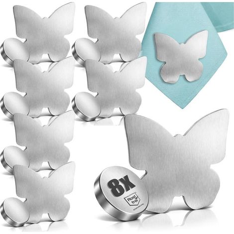 8 magnetische Tischdeckengewichte, Edelstahl, robuste Befestigungselemente, Tischdeckenclips (1/4)