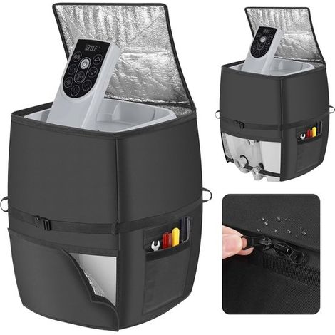 Abdeckung für Whirlpool-Heizpumpe Wasserdichte isolierte Abdeckung aus 600D Oxford-Gewebe mit Aluminiumfolie Geeignet für aufblasbare Whirlpools (1/5)