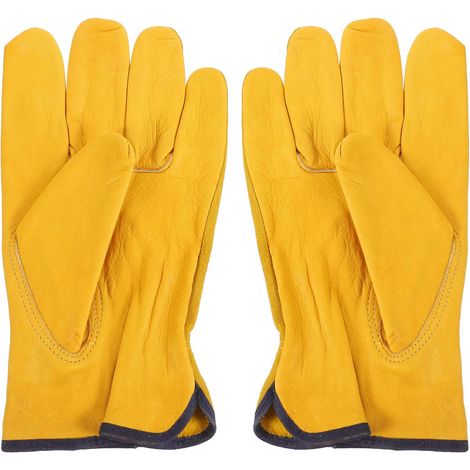 Filiyano-Gants de travail imperméables, gants de jardinage protecteurs pour hommes et femmes, jaunes, taille XL (1/5)