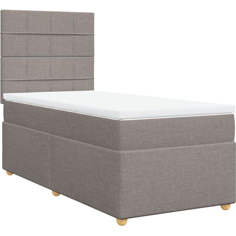 Maison Exclusive - Boxspringbett mit Matratze Taupe 100x200 cm St