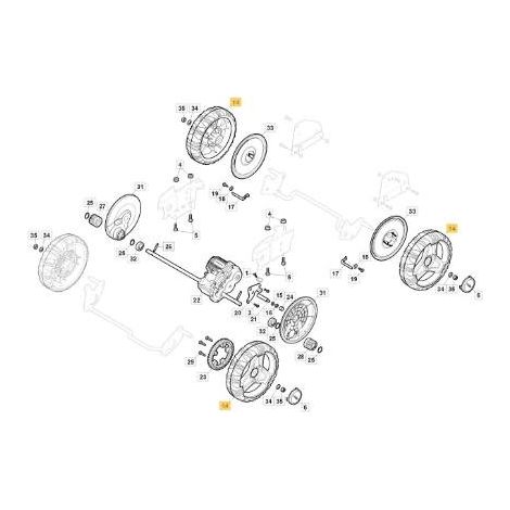 SANDGESTRAHLTES ALURAD D210 STIGA ORIGINAL STIGA - 381007806/0