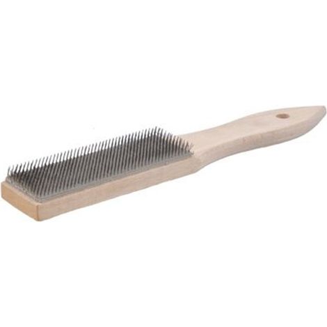 Cepillo de carda OSBORN de limpieza para limas de acero 115x40 mm en madera