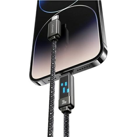 Usams USB-C auf Lightning Kabel 30W 1,2m Zinklegierung Schnelllade-Datenkabel Meteor Serie SJ743USB01 (US-SJ743) (1/5)