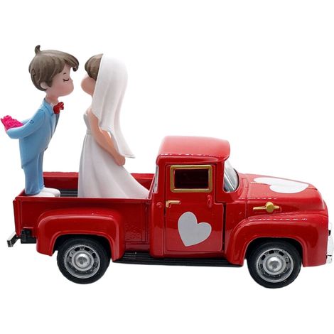 Modello del veicolo: camion rosso, donna bianca e blu