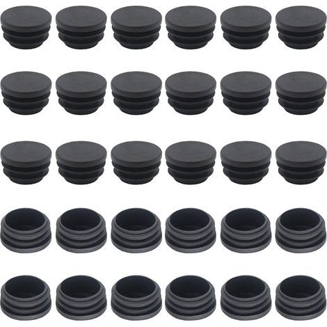 Embout de Chaise 25mm 50 Pièces Bouchon pour Tube Rond Embout pour Tube Embout Tube Rond Bouchons de Tubes Rond Embout Entrant Rond Bouchon pour Pied de Chaisse Capuchon pour Poteau (1/5)