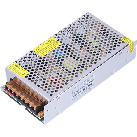 Alimentation à découpage S‑120‑12 12V 10A, transformateur 110V/220V vers 12V DC pour bande LED, caméra de surveillance, alimentation secteur. (1/5)