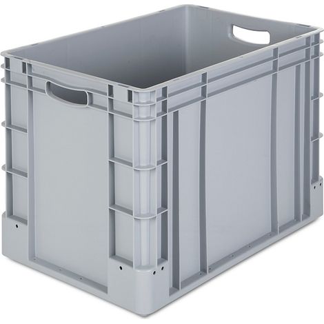 Bac industriel 80L en polypropylène – Dimensions 600 x 400 x 420 mm – Gerbable et résistant de -40 °C à +90 °C – Pour stockage alimentaire – Certeo