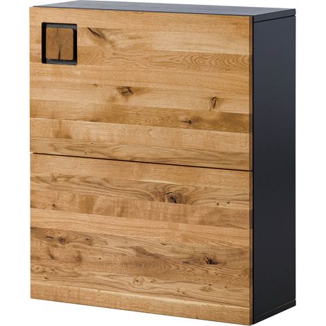 Schuhschrank Wildeiche 75x31x90 natur lackiert / geölt KITZBÜHEL 137 (1/4)