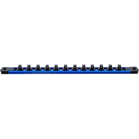 BGS Halteschiene für 12 Steckschlüssel-Einsätze magnetisch für Antrieb 10 mm (3/8") - 74550 (1/4)