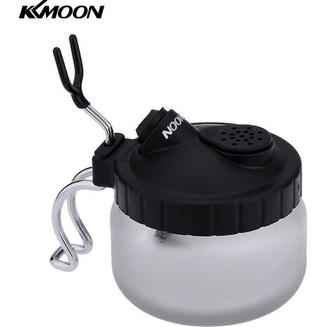 KKmoon Professioneller Airbrush-Reinigungstopf aus Glas, Airbrush-Halter, Reinigungsbehälter, Flasche, Maniküre-Zubehör