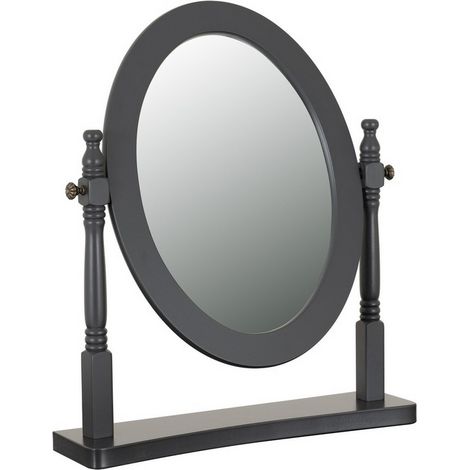 Contessa Dressing Table Mirror - L12 x W48 x H57 cm - Grey