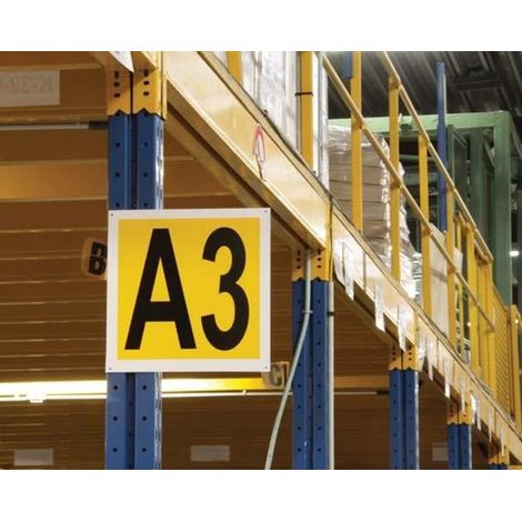 PROVOST - Plaque signalétique PVC jaune 30x30 cm - Lot de 10