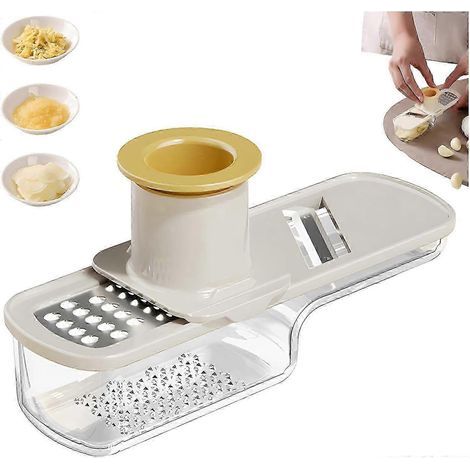Hachoir à ail multifonctionnel. mini-trancheuse à ail. mandoline multifonction 3 en 1. râpe à légumes. hachoir à ail et gingembre. mandoline à légumes (1/5)