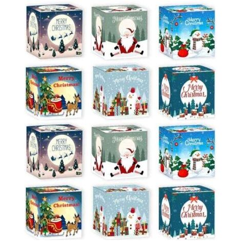 12-teilige Weihnachtsgeschenksets, 3D-Geschenkboxen, Papierboxen für Weihnachtsgeschenke, Weihnachtsgeschenksets (1/4)