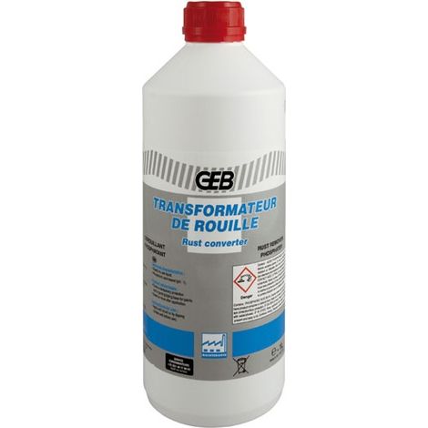 GEB – Transformateur de rouille limpifer 1 litre – Dégrippant sans rinçage – Protection temporaire du métal – Base d'accrochage pour peinture (1/3)