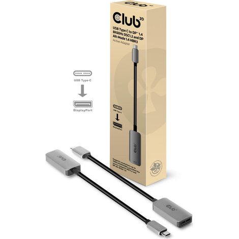 CLUB3D CAC-1567 Adaptador gráfico USB 7680 x 4320 Pixeles Negro, Plata (1/4)