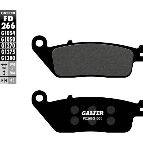 PASTILLAS DE FRENO GALFER KH226 / KH142 SEMIMETÁLICAS PARA SCOOTER