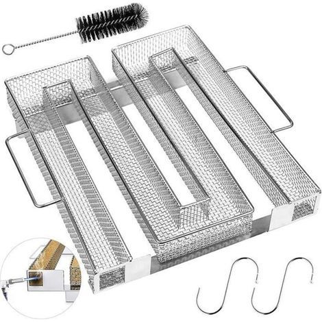 pair Generateur de Fumée Froide,Générateur de Fumée Froide en Acier Inoxydable,Idéal pour Fumer de la Viande,Fumoir à Froid